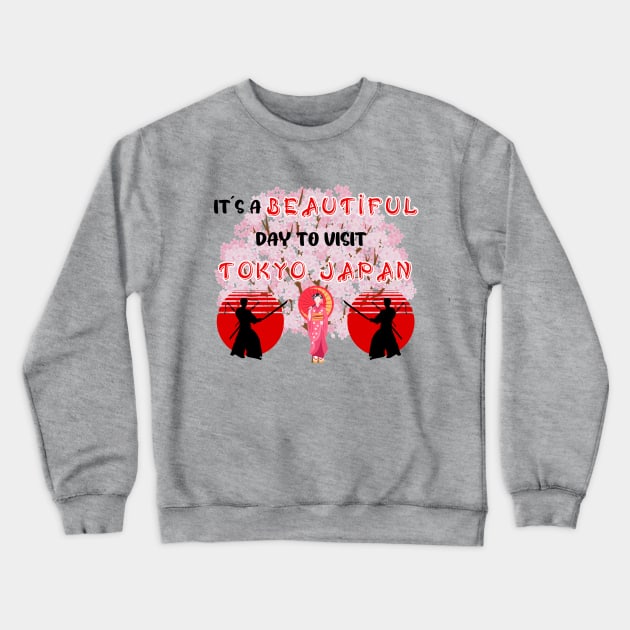 Travel to beautiful Tokyo in Japan. Gift ideas for the travel enthusiast available on t-shirts, stickers, mugs, and phone cases, among other things. Crewneck Sweatshirt by Papilio Art